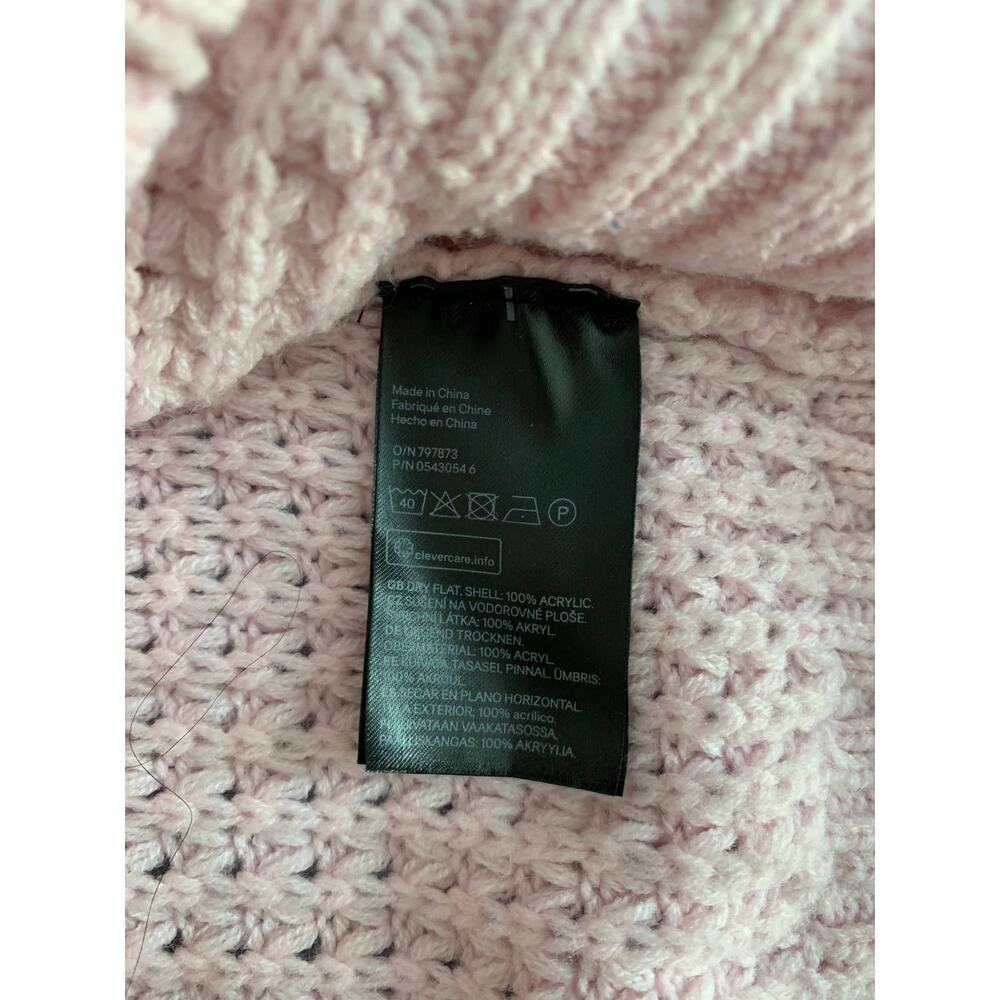 Divided Pink Mock Turtleneck Crop Sweater - M - Picture 3 of 7